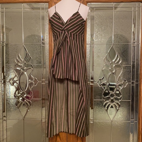 NWT Lulu’s J.O.A. Scotty Olive Green Striped Maxi Dress - Picture 5 of 7